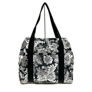 レスポートサック(LeSportsac)のLESPORTSAC(レスポートサック) ショルダーバッグ - 黒×白 ボタニカル柄 レスポナイロン(ショルダーバッグ)