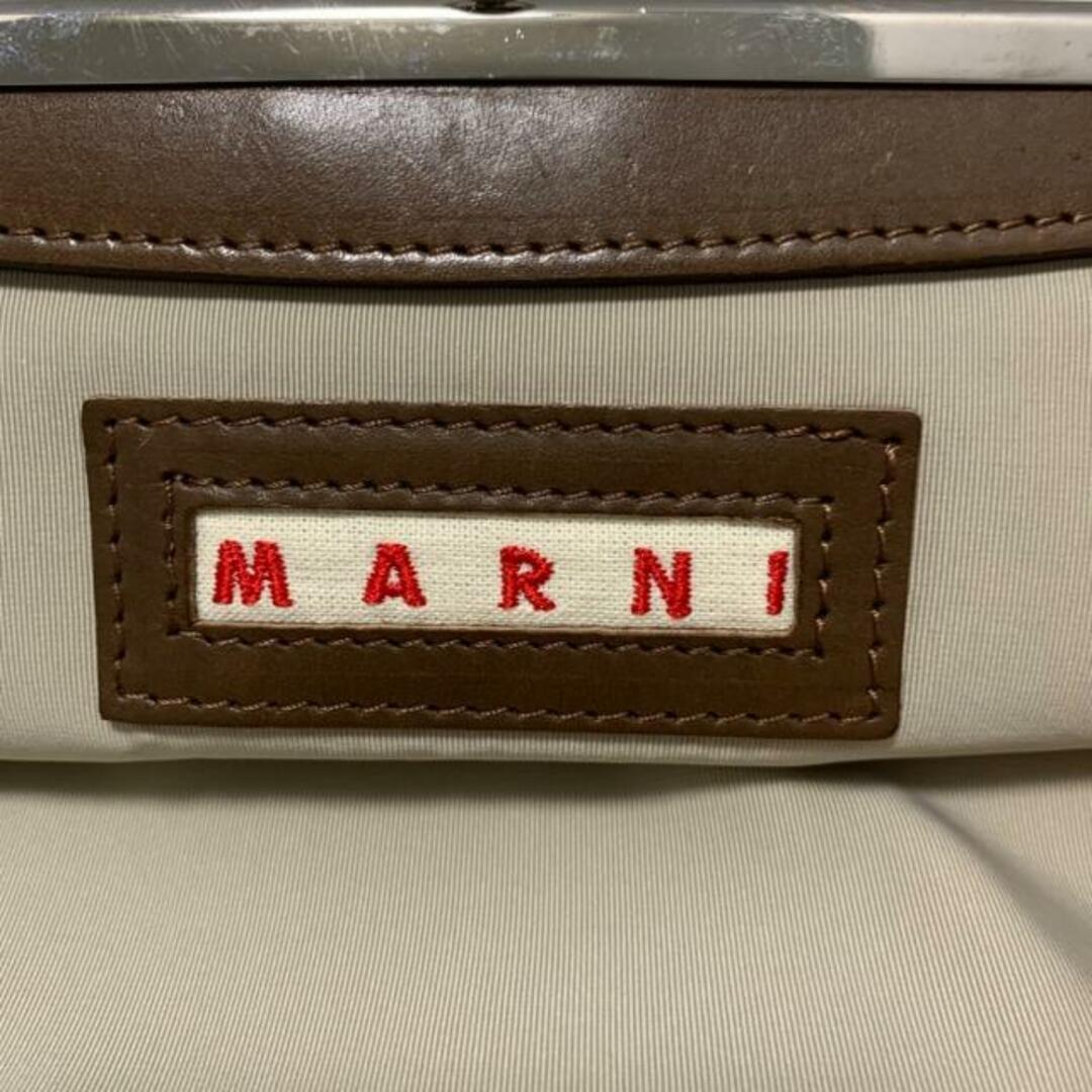 Marni(マルニ)のMARNI(マルニ) ポーチ美品  - ブラウン×ライトブラウン×白 がま口 ジャガード レディースのファッション小物(ポーチ)の商品写真