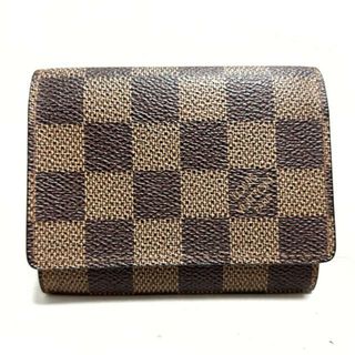 ルイヴィトン(LOUIS VUITTON)のLOUIS VUITTON(ルイヴィトン) カードケース ダミエ アンヴェロップカルトドゥヴィジット N62920 エベヌ ダミエキャンバス(名刺入れ/定期入れ)