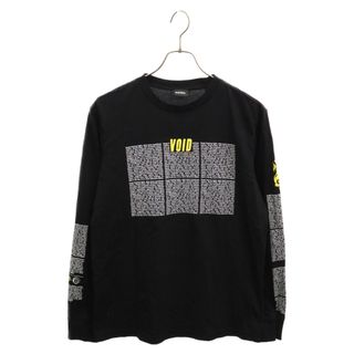 ディーゼル(DIESEL)のDIESEL ディーゼル JUST-LS-NEW VOID フロントプリント 長袖Tシャツ ロンT ブラック(Tシャツ/カットソー(七分/長袖))