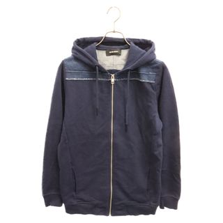 DIESEL - DIESEL ディーゼル Denim Docking Zip Up Parka デニムドッキング ジップアップパーカー ネイビー 00E8M200031