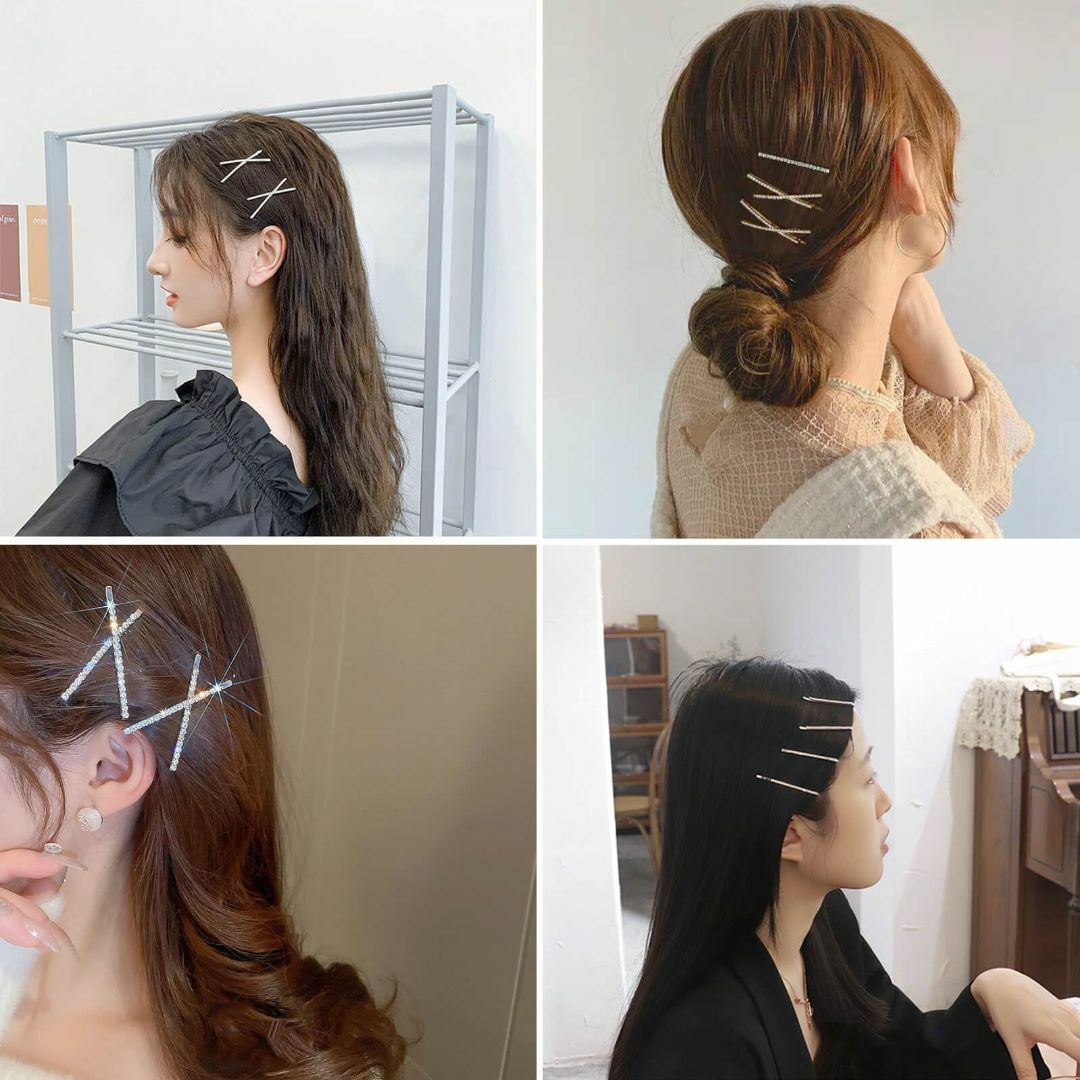 ヘアピン ヘアクリップ 5個セット パール ゴールド 一字型 立体感 おしゃれ  コスメ/美容のヘアケア/スタイリング(その他)の商品写真