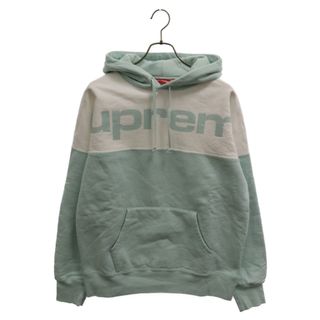 シュプリーム(Supreme)のSUPREME シュプリーム 17AW Blocked Hooded Sweatshirt ブロックドフーデッドスウェットシャツ パーカー プルオーバー ブルー(パーカー)