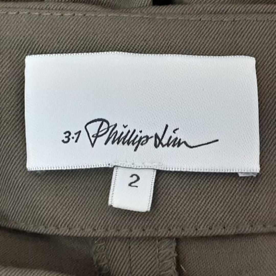 3.1 Phillip Lim(スリーワンフィリップリム)の3.1 Phillip lim(スリーワンフィリップリム) パンツ サイズ2 S レディース - カーキ フルレングス レディースのパンツ(その他)の商品写真