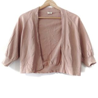 アニオナ(Agnona)のAGNONA(アニオナ) ボレロ サイズ42 L レディース美品  - ピンクベージュ 半袖(ボレロ)