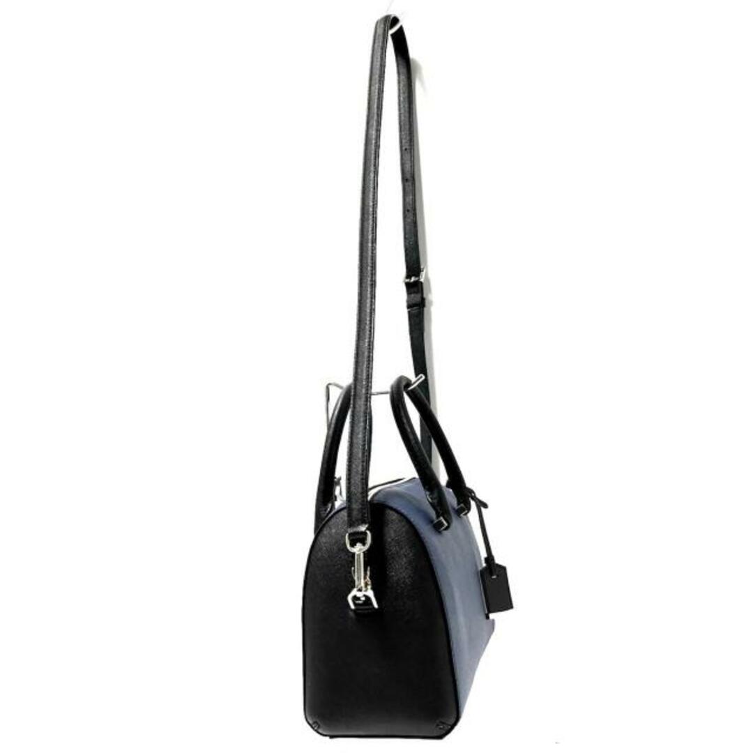 kate spade new york(ケイトスペードニューヨーク)のKate spade(ケイトスペード) ハンドバッグ美品  キャメロンストリート ラージ レーン PXRU7951 ネイビー×黒 レザー レディースのバッグ(ハンドバッグ)の商品写真