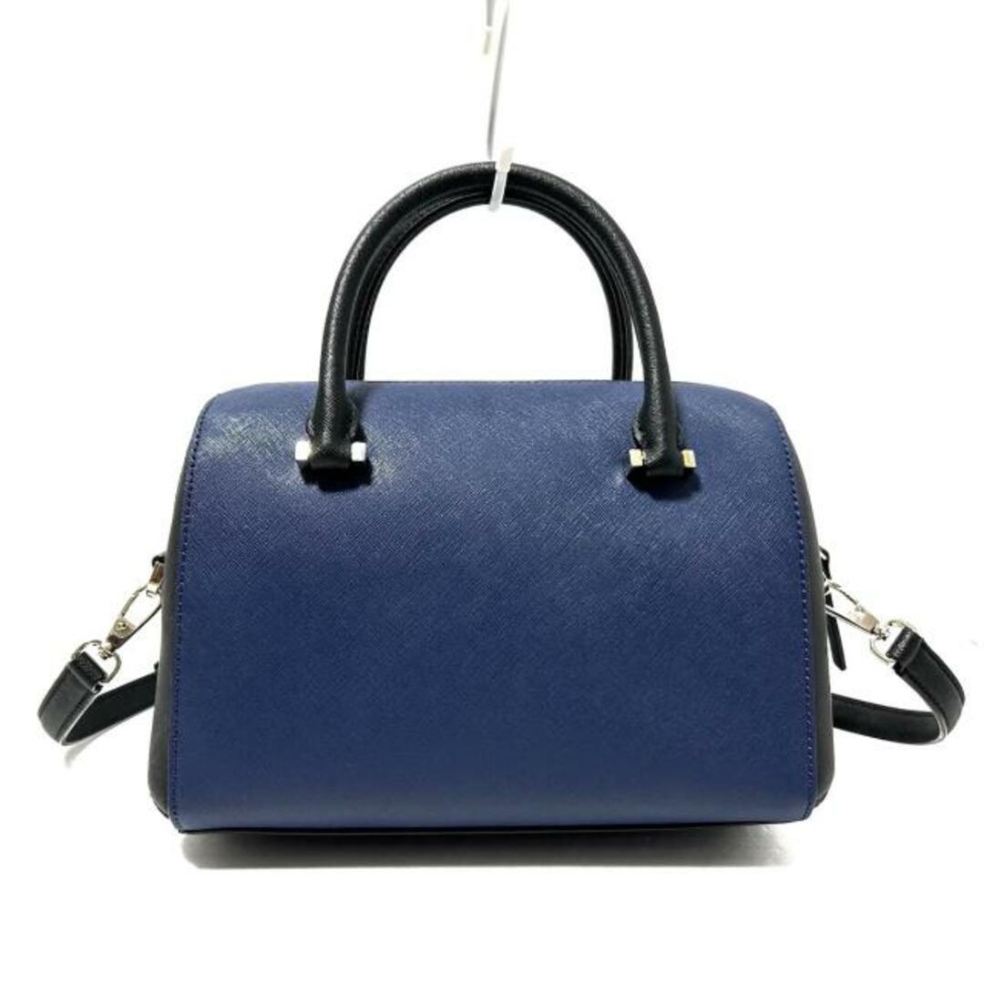 kate spade new york(ケイトスペードニューヨーク)のKate spade(ケイトスペード) ハンドバッグ美品  キャメロンストリート ラージ レーン PXRU7951 ネイビー×黒 レザー レディースのバッグ(ハンドバッグ)の商品写真