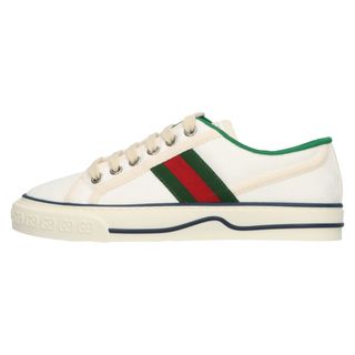 グッチ(Gucci)のGUCCI グッチ TENNIS 1977 GG柄 ウェブライン レースアップ ローカットスニーカー ホワイト/グリーン/レッド(スニーカー)