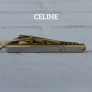 セリーヌ(celine)の【匿名配送】セリーヌ タイピン ゴールド ロゴ シルバー(ネクタイピン)