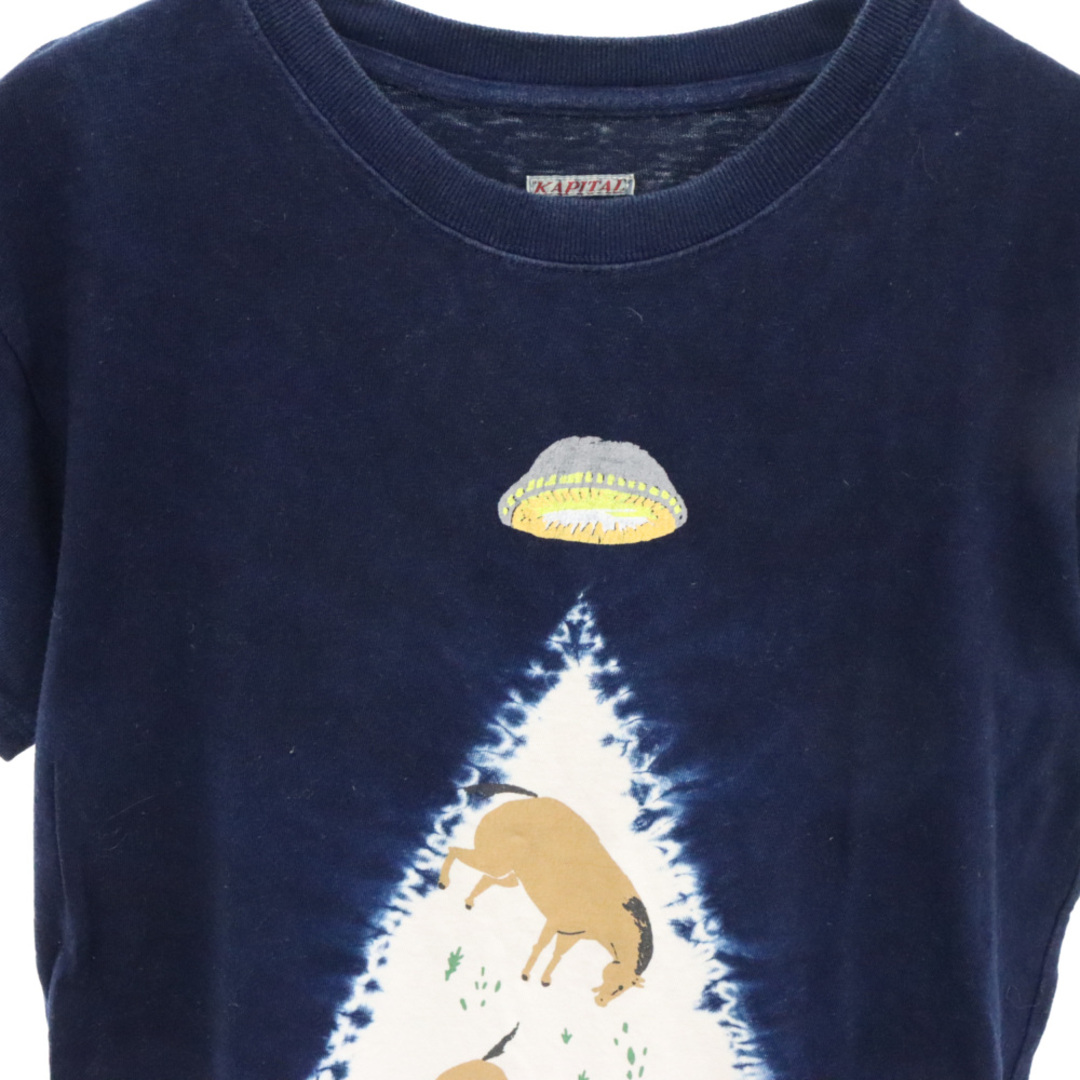 KAPITAL(キャピタル)のKAPITAL キャピタル 藍染め ホースプリント 半袖Tシャツ ネイビー メンズのトップス(Tシャツ/カットソー(半袖/袖なし))の商品写真