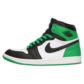 ナイキ(NIKE)のNIKE ナイキ AIR JORDAN 1 HI Black and Lucky Green DZ5485-031 エアジョーダン 1 ハイカットスニーカー ブラック/グリーン US10.5/28.5cm(スニーカー)