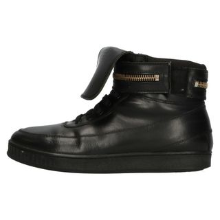 GIVENCHY ジバンシィ ジッパーベルト レザーハイカットスニーカー ブラック 42