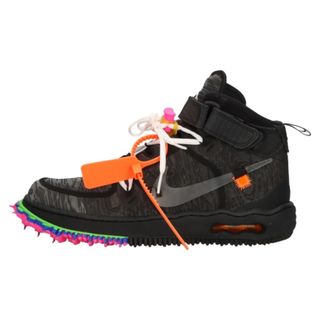 ナイキ(NIKE)のNIKE ナイキ ×OFF-WHITE AIR FORCE 1 MID SP オフホワイト エアフォース1 ミッド ハイカットスニーカー US9.5/27.5cm ブラック DO6290-001(スニーカー)