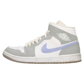 ナイキ(NIKE)のNIKE ナイキ WMNS AIR JORDAN 1 MID BQ6472-105 ウィメンズ エア ジョーダン 1 ミッドカットスニーカー ホワイト/グレー US10.5/27.5cm(スニーカー)