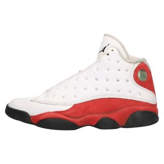 ナイキ(NIKE)のNIKE ナイキ AIR JORDAN 13 RETRO エアジョーダン レトロ ハイカットスニーカー ホワイト/レッド US10.5/28cm 414571-122(スニーカー)