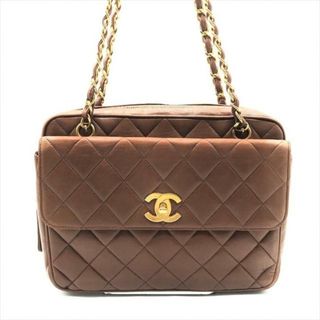 シャネル(CHANEL)の良品 CHANEL シャネル ココマーク ターロック マトラッセ ラムスキン チェーン ショルダー バッグ ブラウン a3048(ショルダーバッグ)