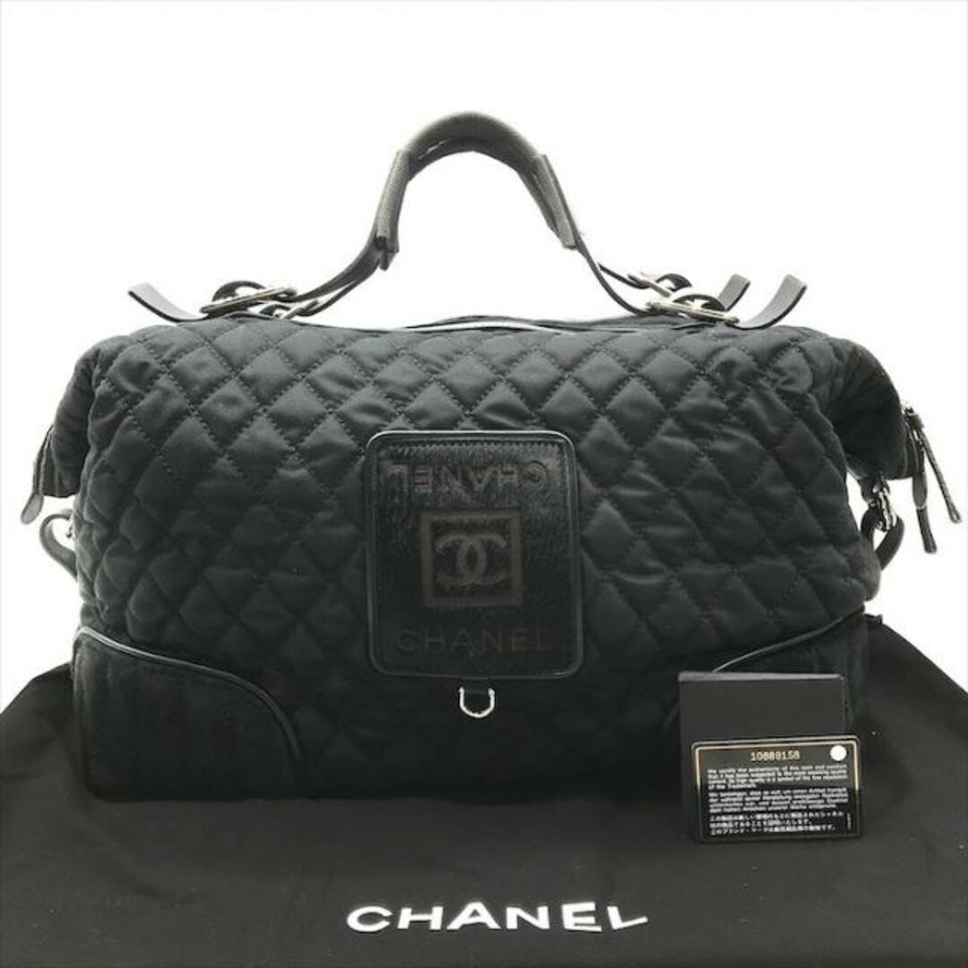 CHANEL(シャネル)の良品 CHANEL シャネル スポーツ マトラッセ キルティング ハラコ ボストン バッグ ブラック a3460 レディースのバッグ(ボストンバッグ)の商品写真