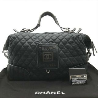 シャネル(CHANEL)の良品 CHANEL シャネル スポーツ マトラッセ キルティング ハラコ ボストン バッグ ブラック a3460(ボストンバッグ)