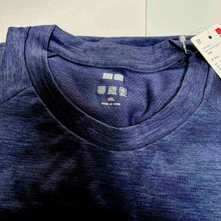 UNIQLO - UNIQLO ドライEXクルーネックTシャツ(Navy)