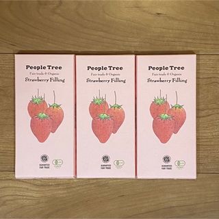 ピープルツリー(People Tree)の【3枚】ピープルツリー　チョコレート　ストロベリー　オーガニック(菓子/デザート)