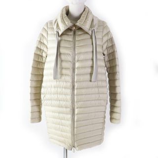 モンクレール(MONCLER)の極美品◎MONCLER モンクレール CITRINELLE ジップアップ ミドル丈 ライトダウンコート ベージュ 00 正規品 レディース(ダウンコート)