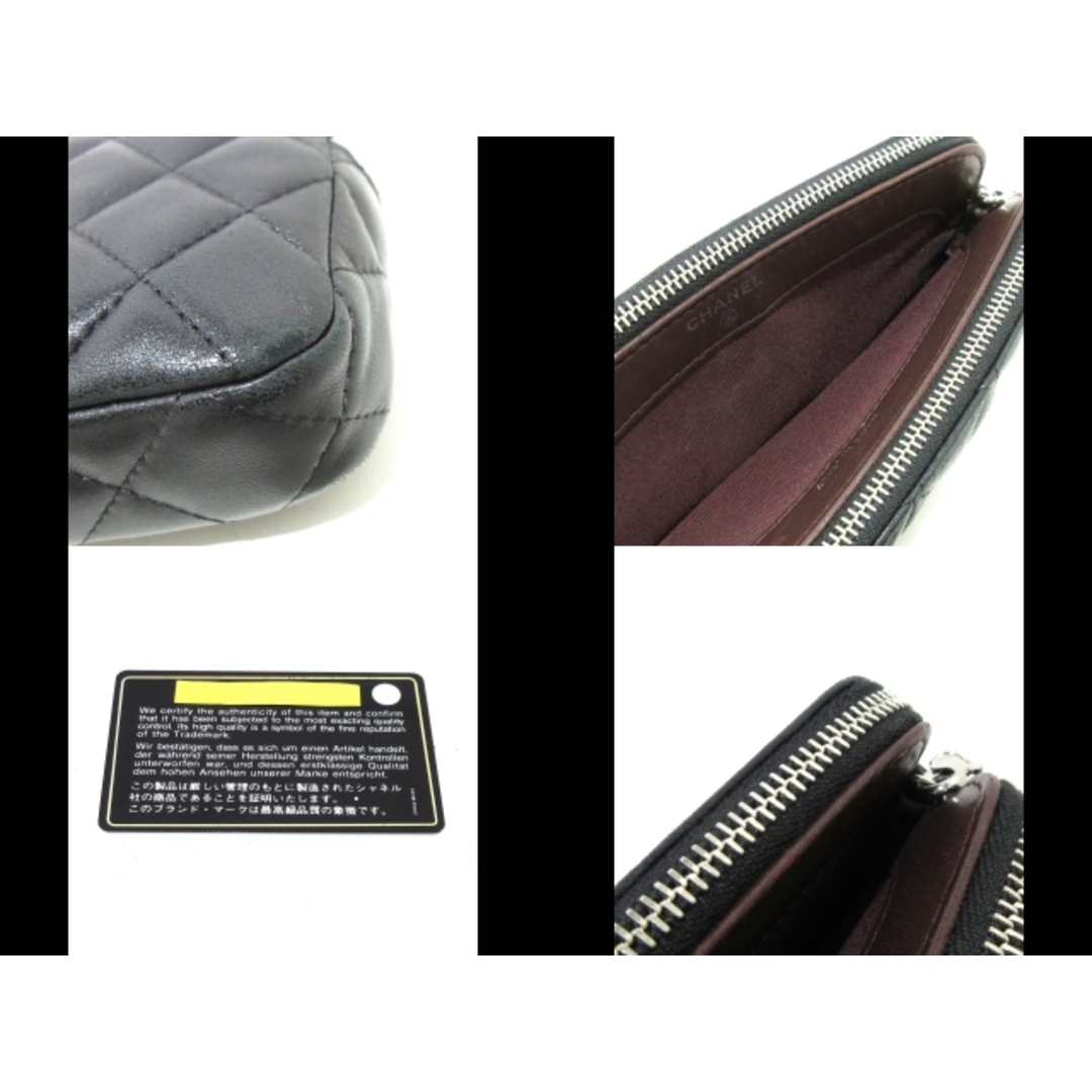 CHANEL(シャネル)のCHANEL(シャネル) 財布 マトラッセ A82527 黒 チェーンウォレット/シルバー金具/ストラップ取外し可 ラムスキン レディースのファッション小物(財布)の商品写真