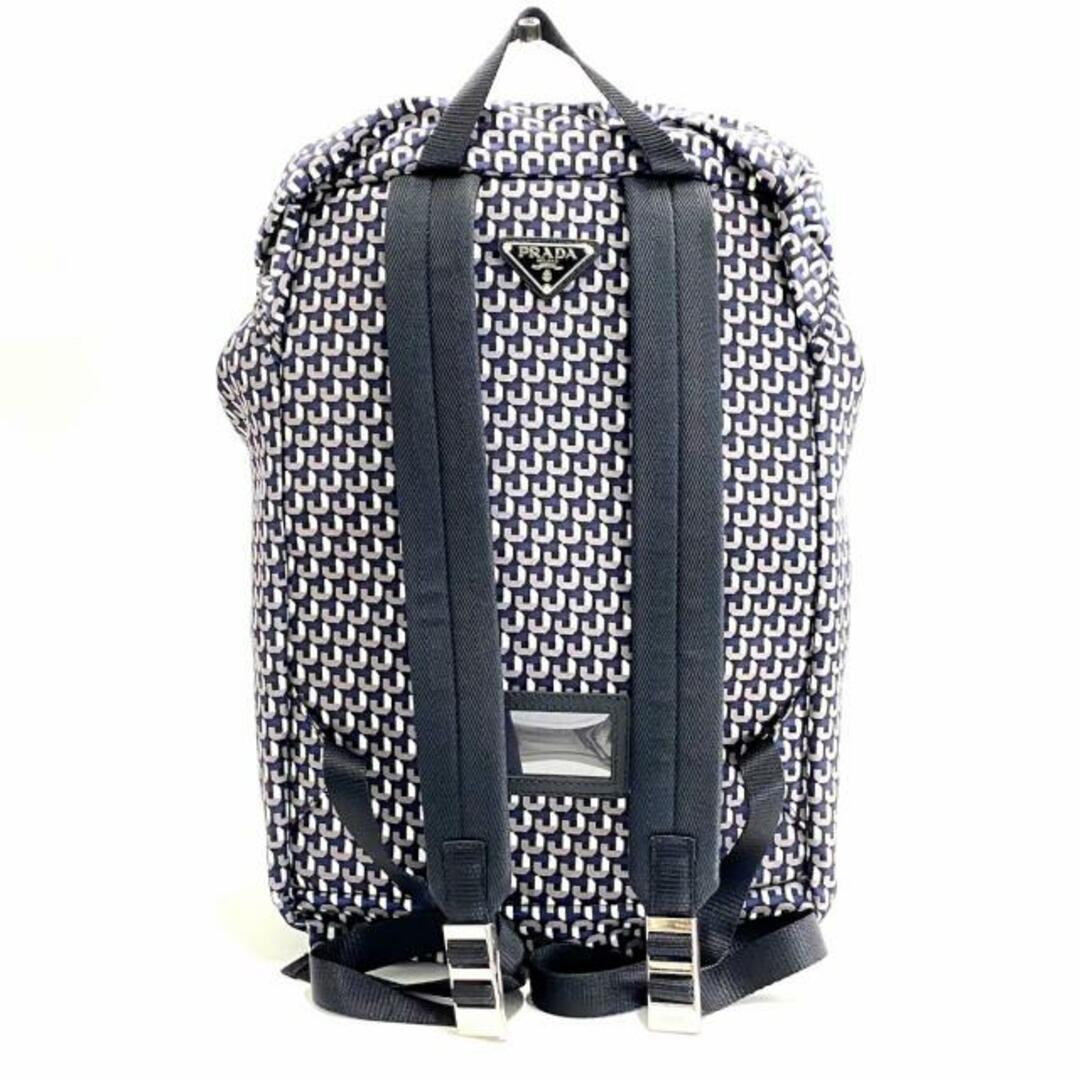PRADA(プラダ)のPRADA(プラダ) リュックサック - V135 黒×ブルー×グレー ナイロン レディースのバッグ(リュック/バックパック)の商品写真