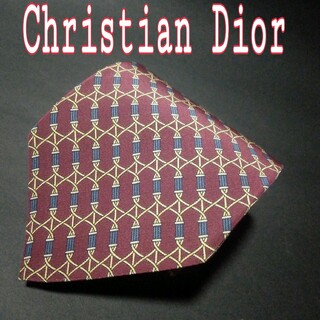 クリスチャンディオール(Christian Dior)の【極美品】  クリスチャンディオール  ネクタイ  ボルドー(ネクタイ)