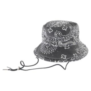 Sacai サカイ 22SS BANDANA DOUBLE BRIM HAT バンダナ ダブルブリム バケットハット ブラック 22-0339S