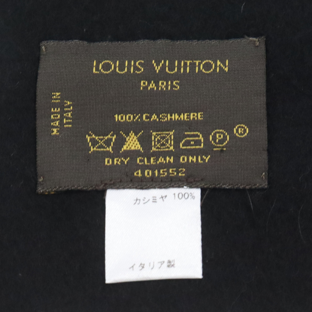 LOUIS VUITTON(ルイヴィトン)のLOUIS VUITTON ルイヴィトン エシャルプ ジュラム LVロゴ カシミヤ マフラー スカーフ ブラック M71288 メンズのファッション小物(マフラー)の商品写真