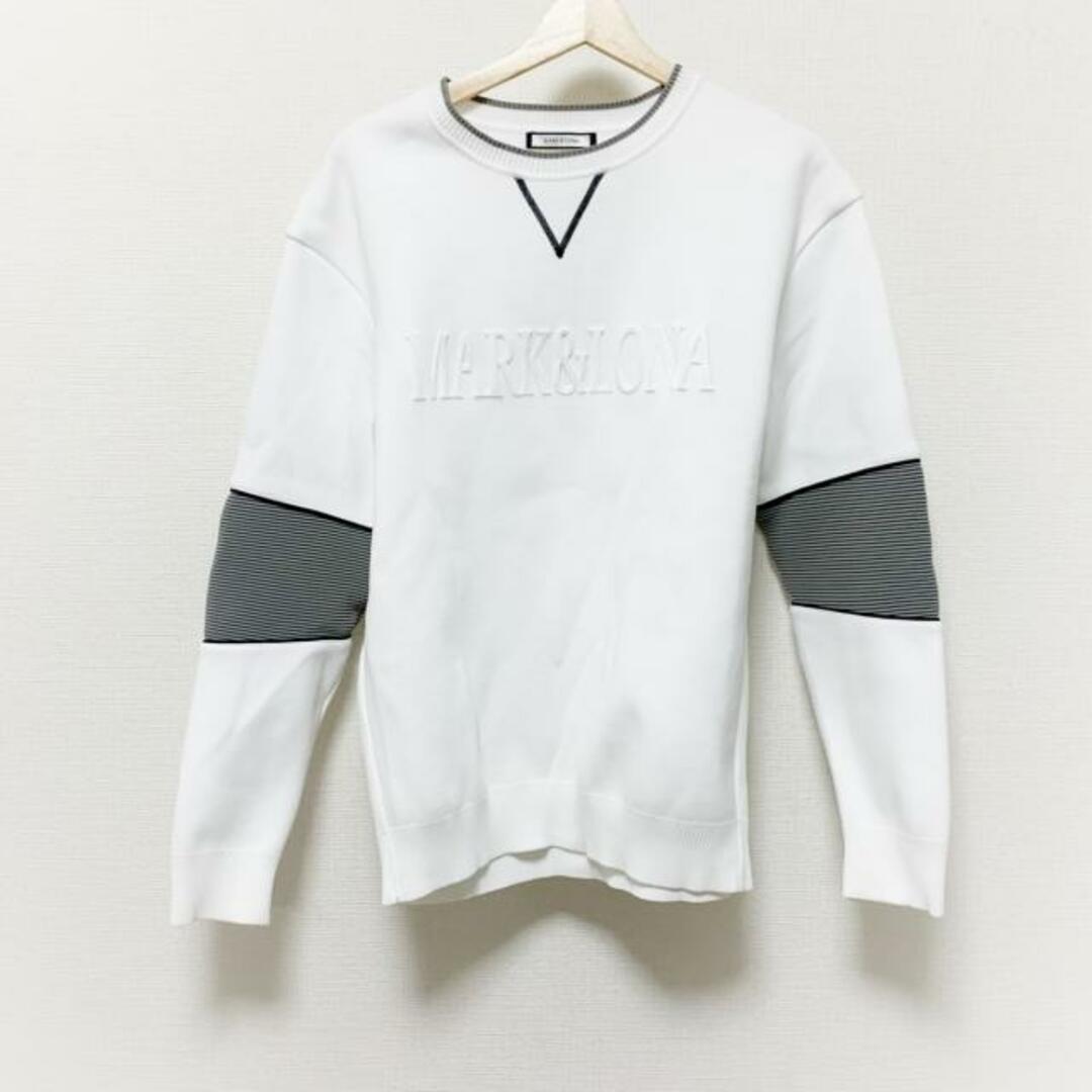 MARK&LONA(マークアンドロナ)のMARK&LONA(マークアンドロナ) 長袖セーター サイズ48 XL メンズ美品  白 エンボスニット メンズのトップス(ニット/セーター)の商品写真