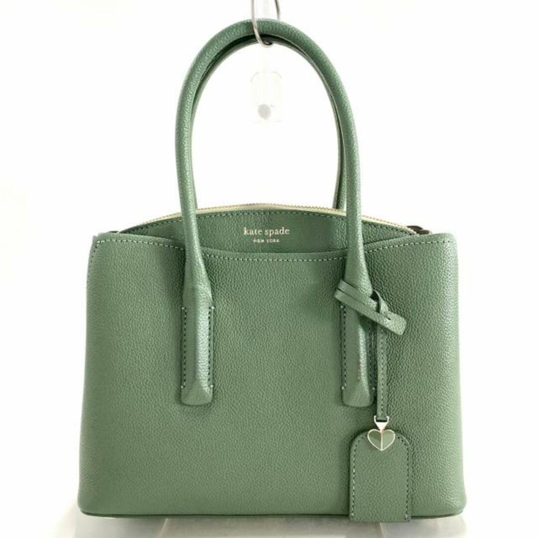 kate spade new york(ケイトスペードニューヨーク)のKate spade(ケイトスペード) ハンドバッグ マルゴー ミディアム サッチェル PXRUA161 グリーン レザー レディースのバッグ(ハンドバッグ)の商品写真