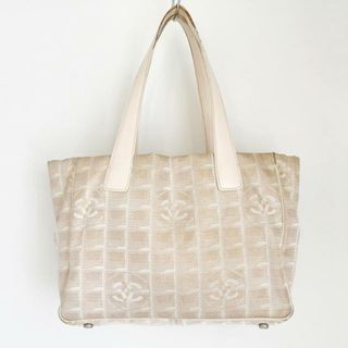 シャネル(CHANEL)のCHANEL(シャネル) トートバッグ ニュートラベルライントートPM ピンク ジャガード×レザー(トートバッグ)