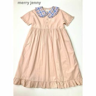 メリージェニー(merry jenny)のメリージェニー　チェックフリルカラーワンピース　ロングワンピース　くま　フリル(ロングワンピース/マキシワンピース)