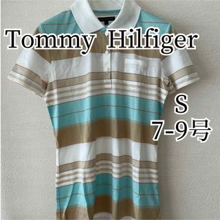 トミーヒルフィガー(TOMMY HILFIGER)のトミーヒルフィガー 半袖ポロシャツ S レディース M ボーダー トップス(ポロシャツ)