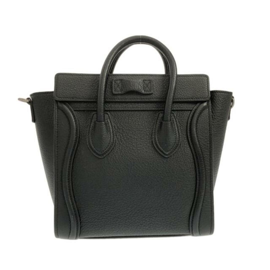 celine(セリーヌ)のCELINE(セリーヌ) ハンドバッグ ラゲージナノショッパー 168243DRU.38NO 黒 ドラムドカーフスキン レディースのバッグ(ハンドバッグ)の商品写真