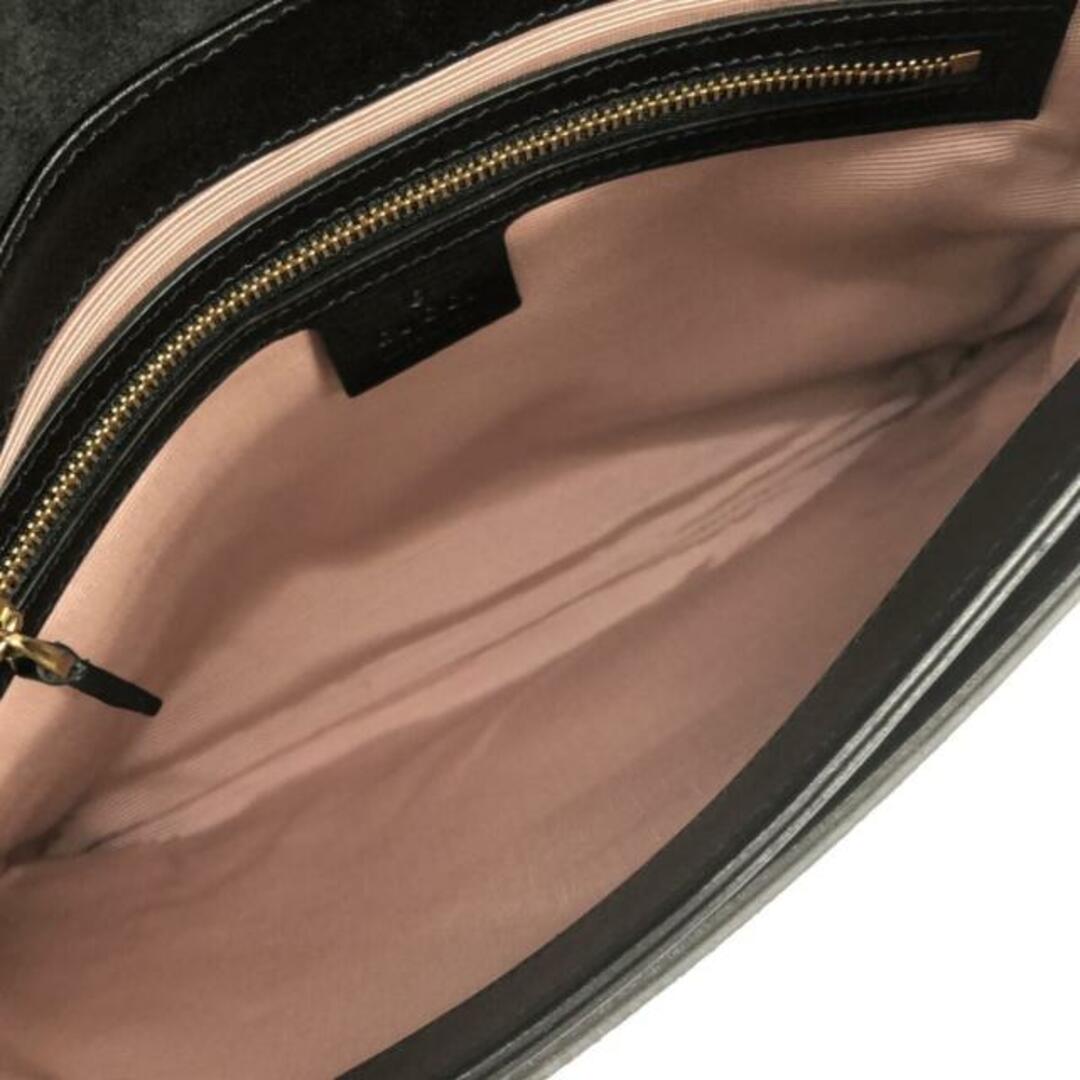 Gucci(グッチ)のGUCCI(グッチ) ショルダーバッグ アリー 550126 黒 スエード×レザー レディースのバッグ(ショルダーバッグ)の商品写真