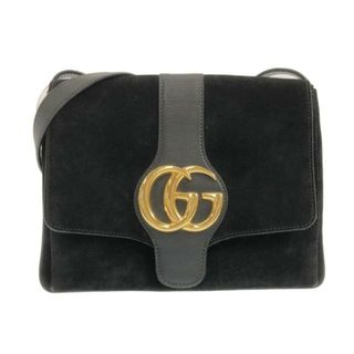 グッチ(Gucci)のGUCCI(グッチ) ショルダーバッグ アリー 550126 黒 スエード×レザー(ショルダーバッグ)