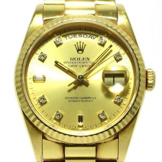 ロレックス(ROLEX)のROLEX(ロレックス) 腕時計 デイデイト 18238A メンズ 金無垢/K18YG/22コマ(余り+1コマ)/8P旧型ダイヤ/2Pバケットダイヤ ゴールド(その他)