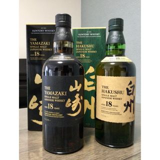 サントリー(サントリー)の山崎18年 700ml【1本】、白州18年 700ml【1本】(ウイスキー)