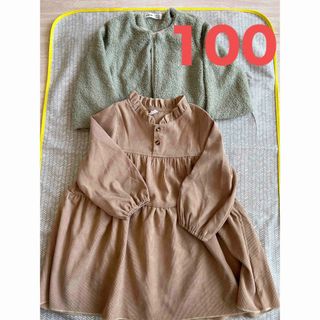 シーイン(SHEIN)のシーイン　女の子　冬服　セット　アウター　ワンピース(ワンピース)