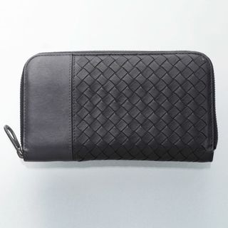 ボッテガヴェネタ(Bottega Veneta)のK3798M 美品 ボッテガ イントレ バイカラー ラウンド 長財布 イタリア製(長財布)