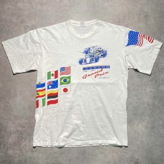 90s F1 GrandPrix アメリカグランプリTシャツ USA製XLサイズ(Tシャツ/カットソー(半袖/袖なし))