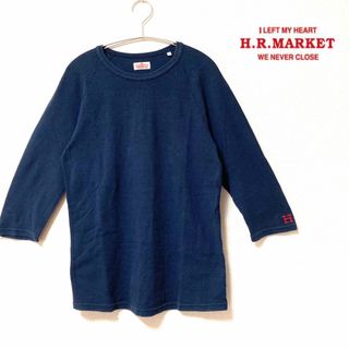 HOLLYWOOD RANCH MARKET - 【美品】ハリウッドランチマーケット　7部丈　刺繍ロゴ　ネイビー　紺色　3 Ｌ