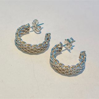 ティファニー(Tiffany & Co.)の764 ティファニー　サマセット　メッシュ　フープ　ピアス　925(ピアス)