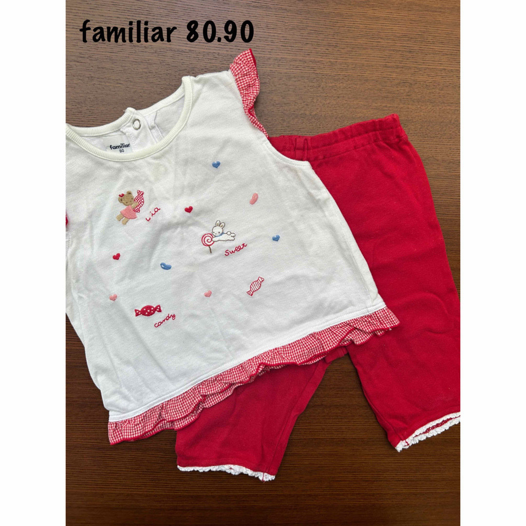 familiar(ファミリア)のfamiliarファミリア/ノースリーブトップス.ズボン キッズ/ベビー/マタニティのキッズ服女の子用(90cm~)(Tシャツ/カットソー)の商品写真