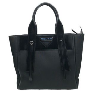 プラダ(PRADA)の　プラダ PRADA ウーヴェルチュールトート 1BG233 ブラック/SV金具 ナイロン ナイロン×レザー ユニセックス トートバッグ(トートバッグ)