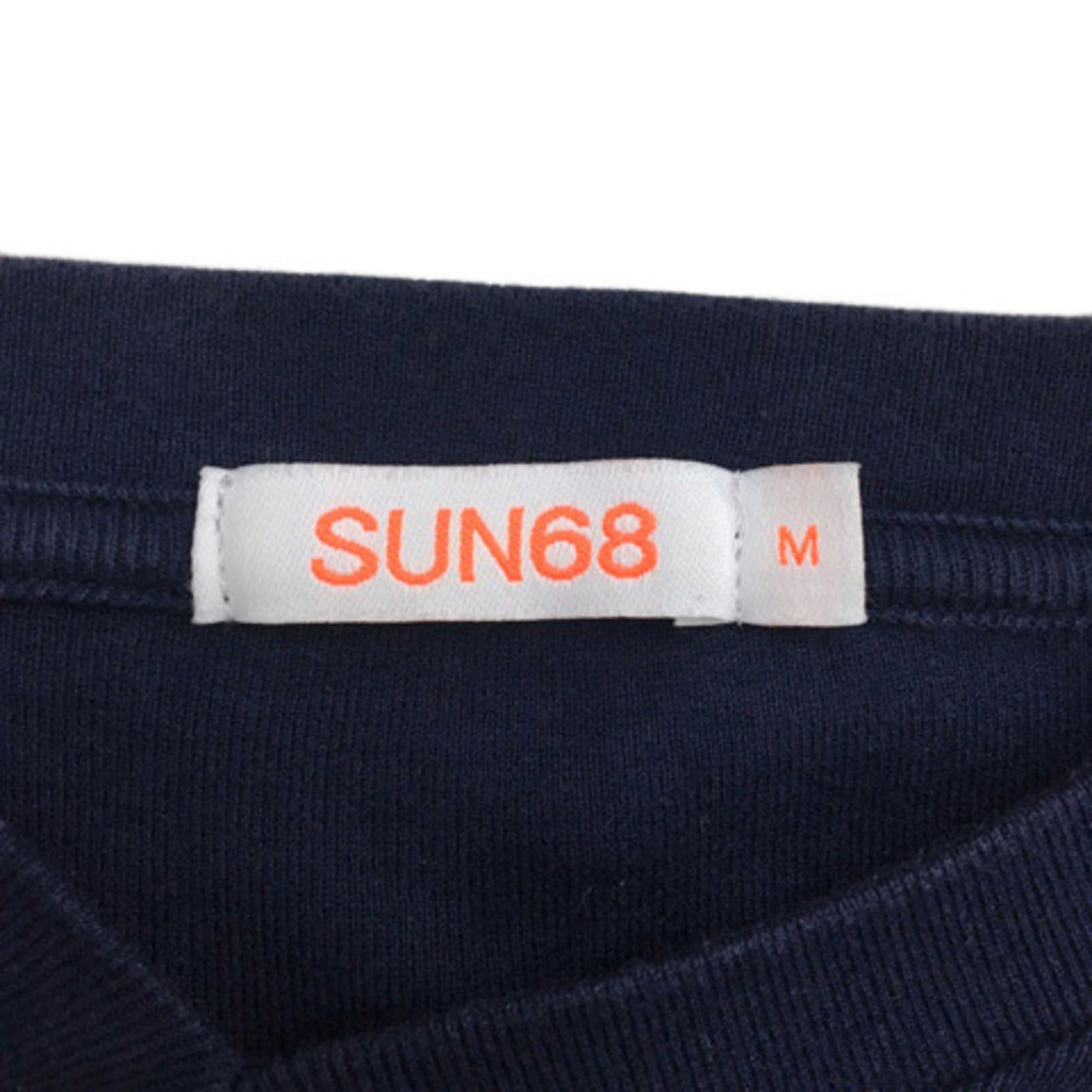 other(アザー)のSUN68 Tシャツ カットソー プルオーバー Vネック ロゴ 長袖 M 紺 メンズのトップス(Tシャツ/カットソー(七分/長袖))の商品写真