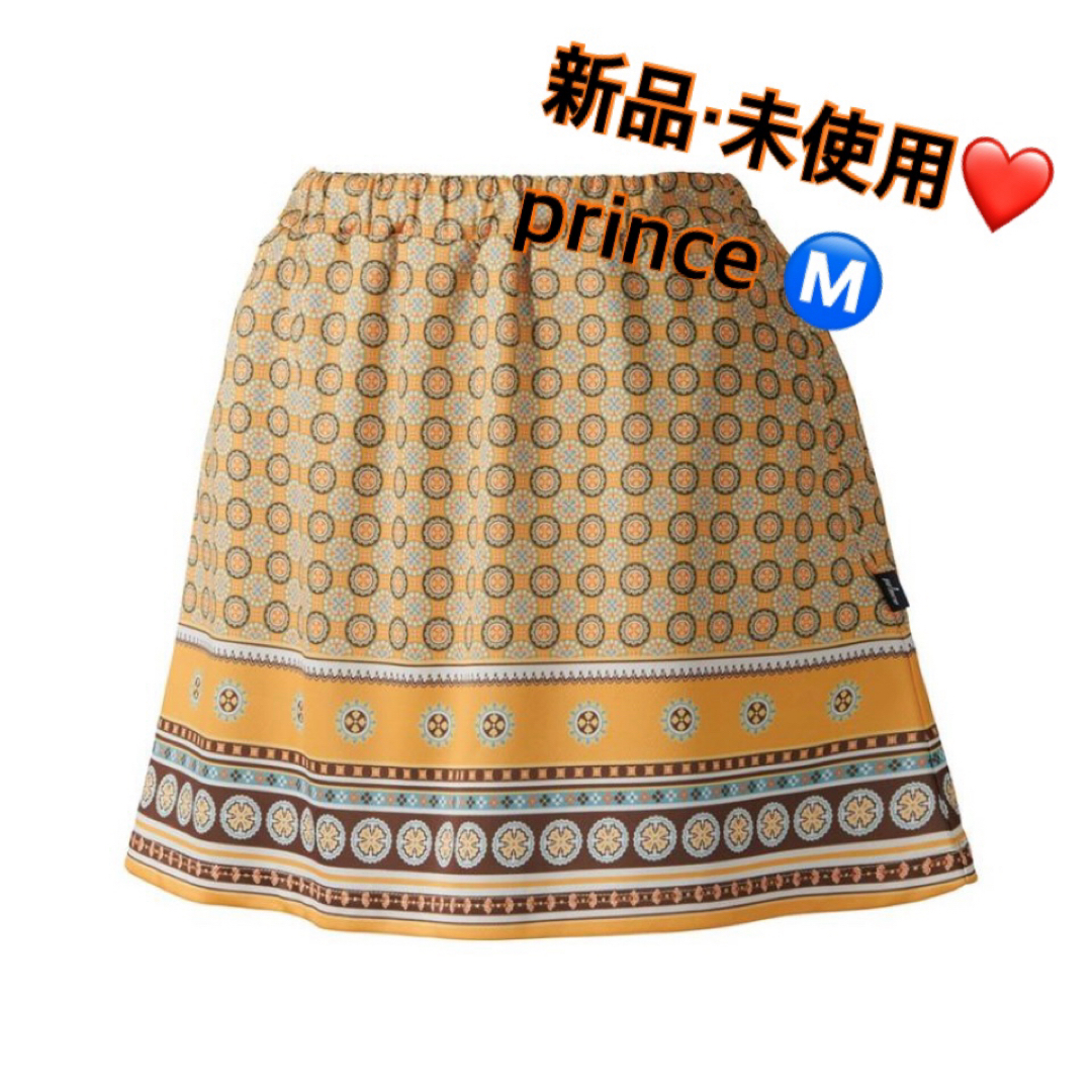 Prince(プリンス)の❤️新品・未使用！prince プリンス　テニス　スコート　オレンジ　Ⓜ️ スポーツ/アウトドアのテニス(ウェア)の商品写真