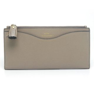 ANYA HINDMARCH - アニヤハインドマーチ EYES ジップロングウォレット レザー グレー 長財布 